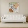 Buy Design Sofa Trendy  (3 seats) - Fabric White 13258 - prices