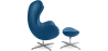 Buy Bold Chair with Ottoman - Faux Leather Dark blue 13658 in the United Kingdom