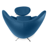Buy Bold Chair with Ottoman - Faux Leather Dark blue 13658 home delivery