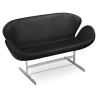 Buy Scandinavian design Swin Sofa (2 seats) - Faux Leather Black 13912 at MyFaktory