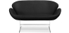 Buy Scandinavian design Swin Sofa - 2 seater - Vegan Leather Black 13912 - in the UK