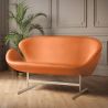 Buy Scandinavian design Swin Sofa (2 seats) - Faux Leather Black 13912 - prices
