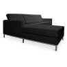Buy Design Corner Sofa Kanel - Left Angle - Premium Leather Black 15186 in the United Kingdom
