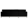 Buy Design Corner Sofa Kanel - Left Angle - Premium Leather Black 15186 - in the UK