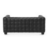 Buy Design Sofa Lukus (2 seats) - Faux Leather Black 13252 in the United Kingdom