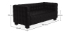 Buy Design Sofa Lukus - 2 seater - Faux Leather Black 13252 - in the UK