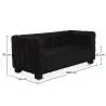 Buy Design Sofa Lukus (2 seats) - Faux Leather Black 13252 home delivery