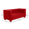 Buy Design Sofa Lukus (2 seats) - Faux Leather Red 13252 home delivery