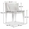 Buy Design Dining Chair - Transparent Legs - Madame  Transparent 54119 - in the UK