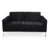 Buy 2 seats Sofa Kanel - Fabric Black 13241 - in the UK