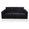 Buy 2 seats Sofa Kanel - Fabric Black 13241 - in the UK
