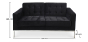 Buy Sofa Modern Design – 2 Seater – Fabric Upholstered – Kanel Black 13241 home delivery