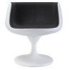 Buy Lounge Chair - White Design Chair - Fabric Upholstery - Brandy Black 13158 - in the UK