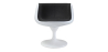 Buy Lounge Chair - White Design Chair - Fabric Upholstery - Brandy Black 13158 in the United Kingdom