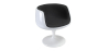 Buy Lounge Chair - White Design Chair - Fabric Upholstery - Brandy Black 13158 at MyFaktory