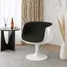 Buy Lounge Chair - White Design Chair - Fabric Upholstery - Brandy Black 13158 - prices