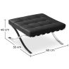 Buy City Ottoman - Premium Leather Black 58377 in the United Kingdom