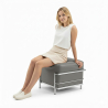 Buy SQUAR Footrest (Ottoman) - Faux Leather Grey 13418 at MyFaktory