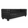 Buy Design Sofa Lukus (3 seater) - Faux Leather Black 13255 - in the UK
