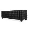 Buy Design Sofa Lukus (3 seats) - Faux Leather Black 13255 home delivery