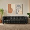 Buy Design Sofa Lukus (3 seats) - Faux Leather Black 13255 - prices