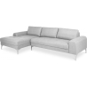 Buy Sofa Corner Design Living-room - 4/5 Seater - Right Angle - Fabric Dark grey 26731 - in the UK