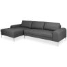 Buy Design Living-room Corner Sofa (5 seats) - Right Angle - Fabric Dark grey 26731 - in the UK