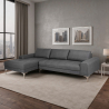 Buy Sofa Corner Design Living-room - 4/5 Seater - Right Angle - Fabric Dark grey 26731 - prices