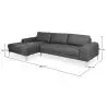 Buy Design Living-room Corner Sofa (5 seats) - Right Angle - Fabric Dark grey 26731 - in the UK