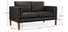 Buy Design Sofa 2332 (2 seats) - Premium Leather Black 13922 at MyFaktory