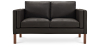 Buy Design Sofa 2332 (2 seats) - Premium Leather Black 13922 at MyFaktory