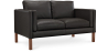 Buy Design Sofa 2332 (2 seats) - Premium Leather Black 13922 in the United Kingdom