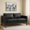 Buy Design Sofa 2332 (2 seats) - Premium Leather Black 13922 - prices