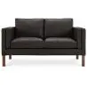 Buy Design Sofa 2332 (2 seats) - Premium Leather Black 13922 - in the UK