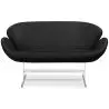 Buy Design Sofa - Swin Sofa (2 seats) - Premium Leather Black 13913 - in the UK