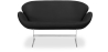 Buy Sofa Design - 2 seater - Leather Upholstered - Swin Black 13913 - in the UK