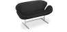 Buy Sofa Design - 2 seater - Leather Upholstered - Swin Black 13913 - in the UK