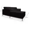 Buy Design Corner Sofa Kanel - Left Angle - Faux Leather Black 15184 home delivery