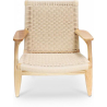 Buy Armchair Boho Bali Style Bukit in Solid Wood Natural wood 57153 - in the UK