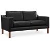 Buy Scandinavian design Design Sofa 2212 (2 seats) - Faux Leather Black 13915 - prices