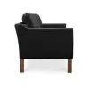 Buy Scandinavian design Design Sofa 2212 (2 seats) - Faux Leather Black 13915 in the United Kingdom