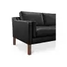 Buy Scandinavian design Design Sofa 2212 (2 seats) - Faux Leather Black 13915 with a guarantee