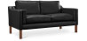 Buy Sofa Scandinavian design Design 2212 - 2 seater - Faux Leather Black 13915 in the United Kingdom