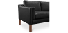Buy Sofa Scandinavian design Design 2212 - 2 seater - Faux Leather Black 13915 home delivery