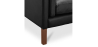 Buy Sofa Scandinavian design Design 2212 - 2 seater - Faux Leather Black 13915 - in the UK