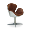 Buy Swin Chair Aviator Armchair - Microfiber Aged Leather Effect Brown 25625 - in the UK