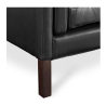 Buy Design Sofa 2213 (3 seats) - Premium Leather Black 13928 home delivery