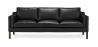 Buy Design Sofa 2213 - 3 seater - Premium Leather Black 13928 with a guarantee