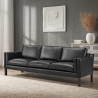 Buy Design Sofa 2213 - 3 seater - Premium Leather Black 13928 - prices