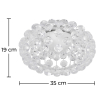 Buy Crystal Ceiling lamp 35cm Transparent 58433 home delivery